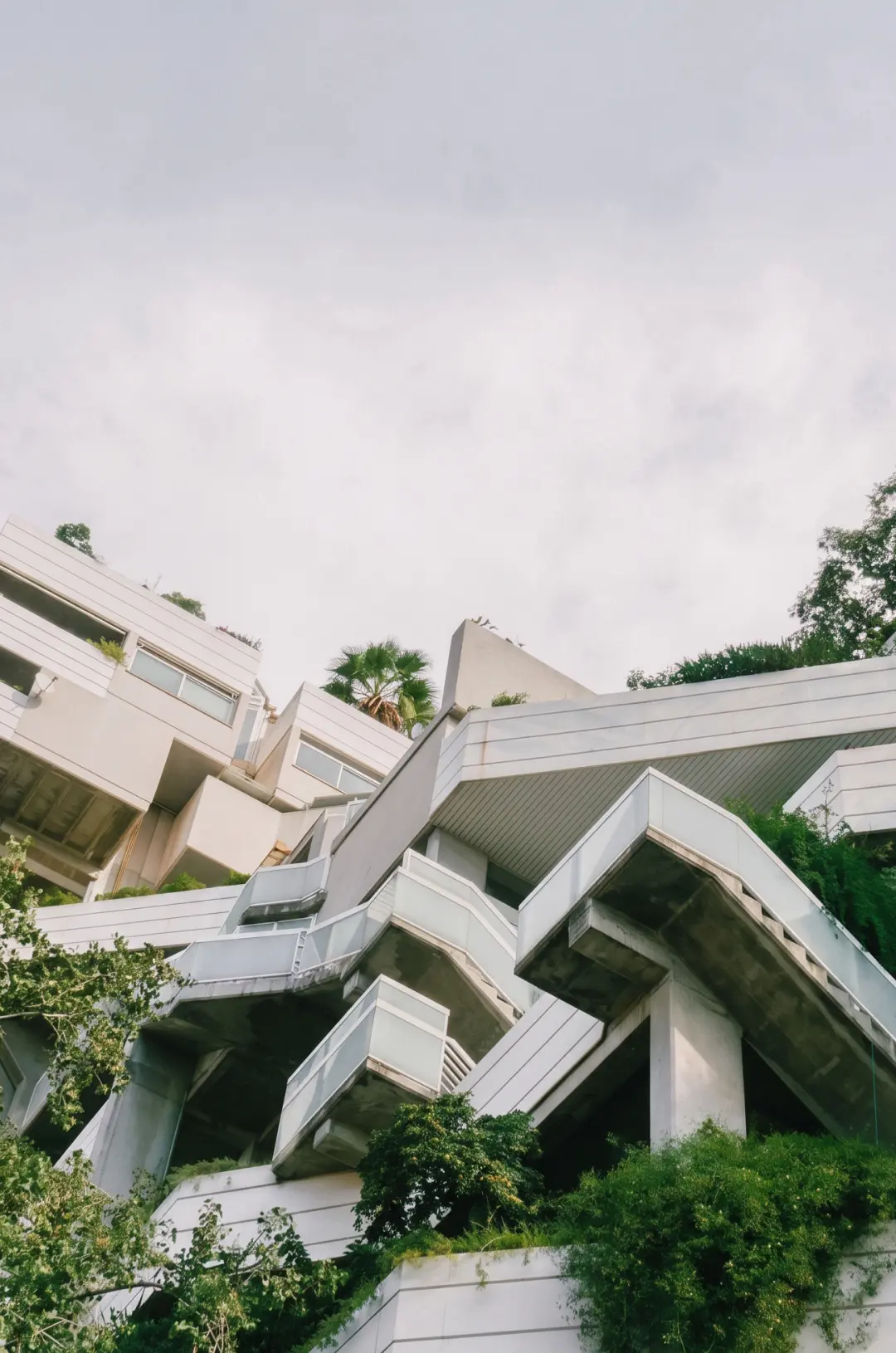 A modern building surrounded by greenery in Valencia